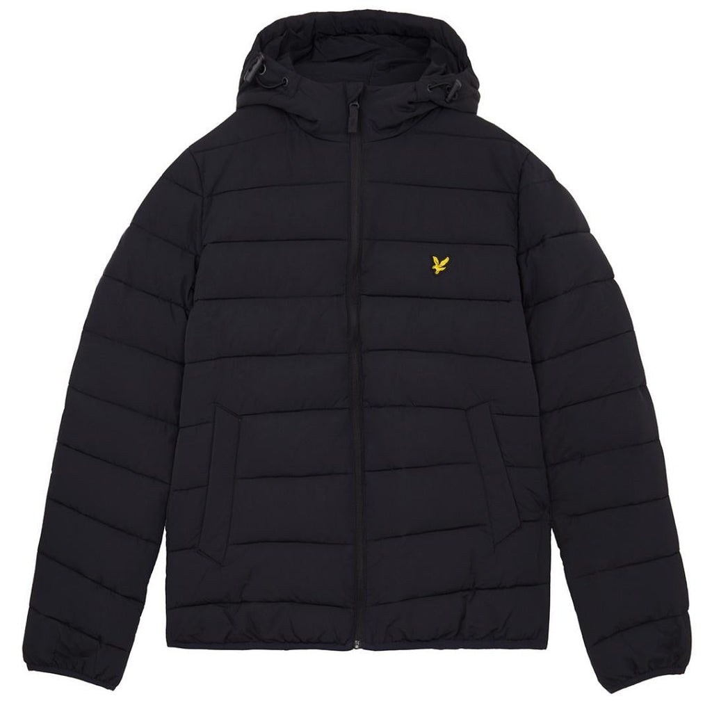 Lyle & Scott Branded Dark Navy Hooded Puffer Jacket L