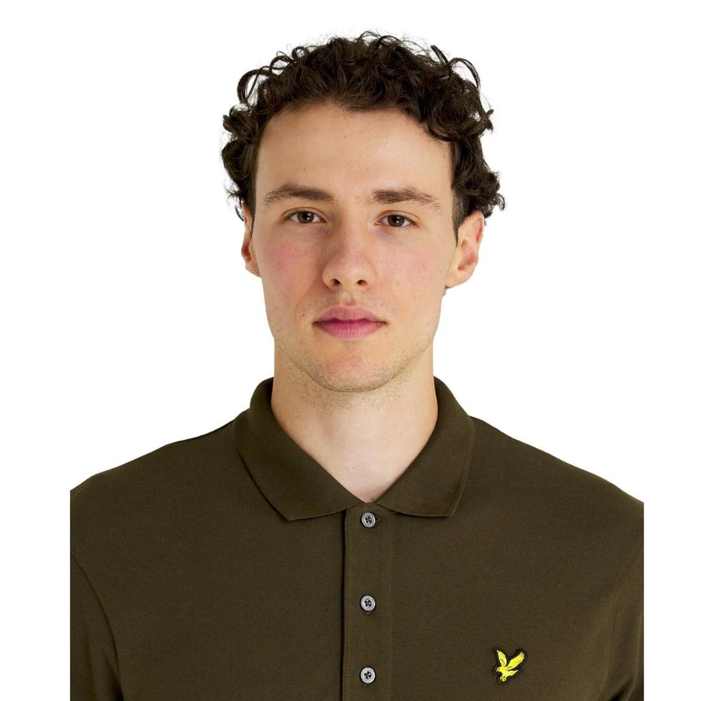 Lyle Scott Branded Chest Logo Olive Polo Shirt - Style Centre Wholesale