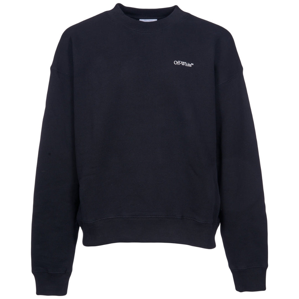 Off White Lunar Arrow Skate Fit Black Sweatshirt - Style Centre Wholesale