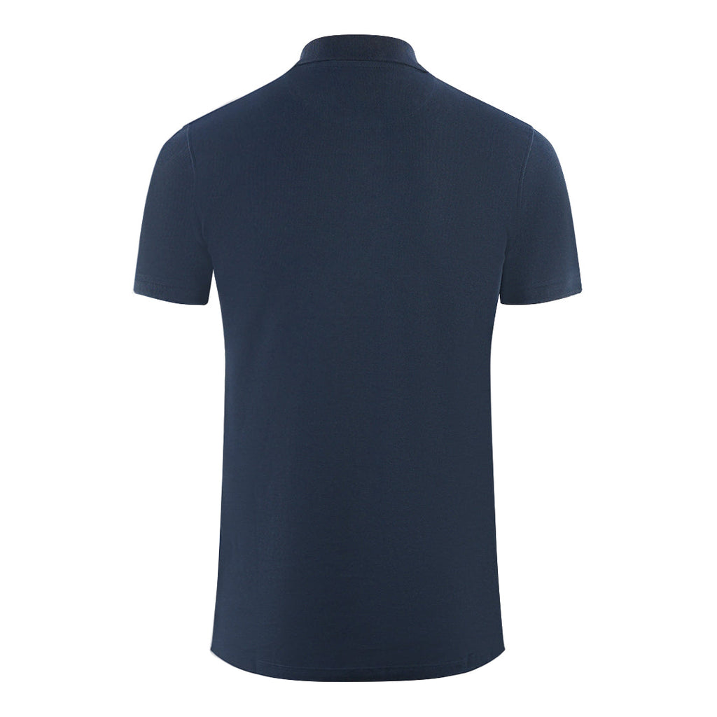 Aquascutum Boxed Logo Navy Blue Polo Shirt - Style Centre Wholesale
