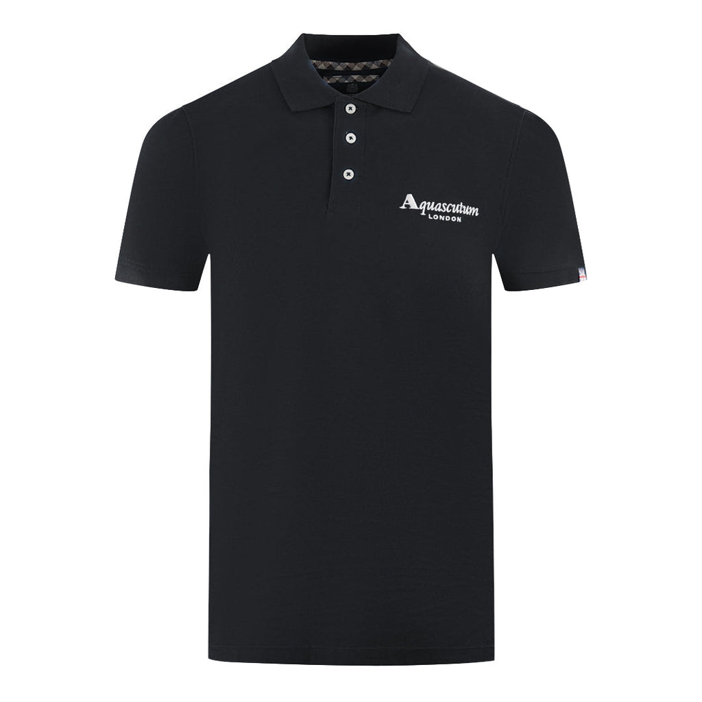 Aquascutum London Classic Black Polo Shirt - Style Centre Wholesale