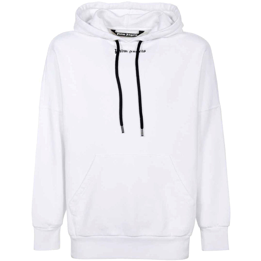 Palm Angels Classic Logo White Oversized Hoodie Pmbb036C99Fle0010110 - Style Centre Wholesale