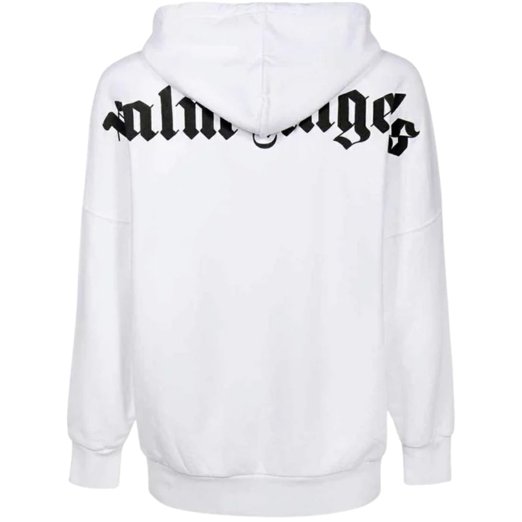 Palm Angels Classic Logo White Oversized Hoodie Pmbb036C99Fle0010110 - Style Centre Wholesale