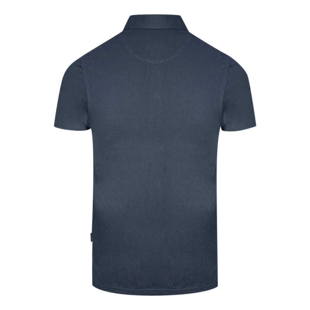 Aquascutum Signature Logo Navy Blue Polo Shirt - Style Centre Wholesale