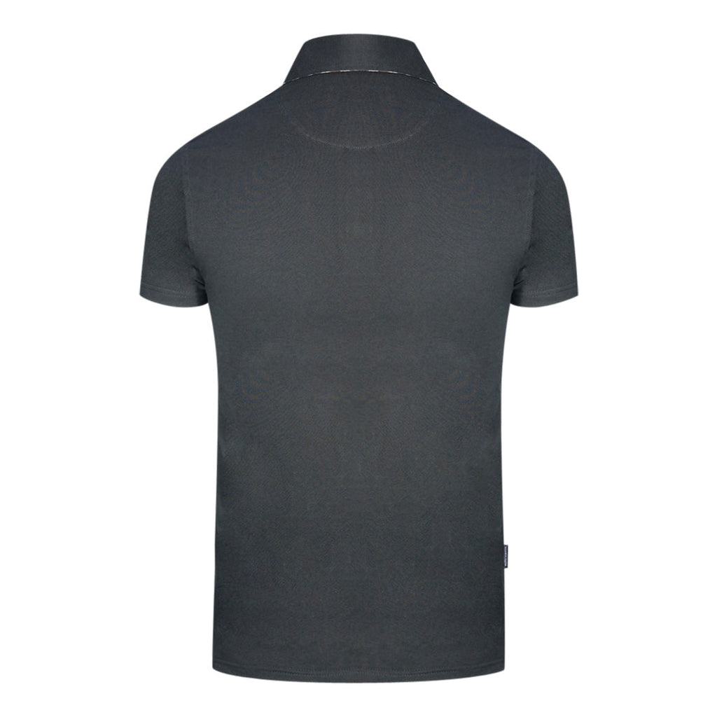 Aquascutum London Bold Logo Black Polo Shirt - Style Centre Wholesale