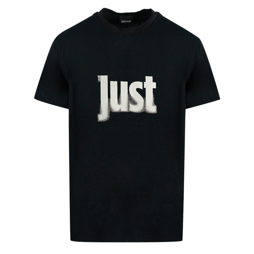 Just Cavalli Faded Logo Black T Shirt - Style Centre Wholesale