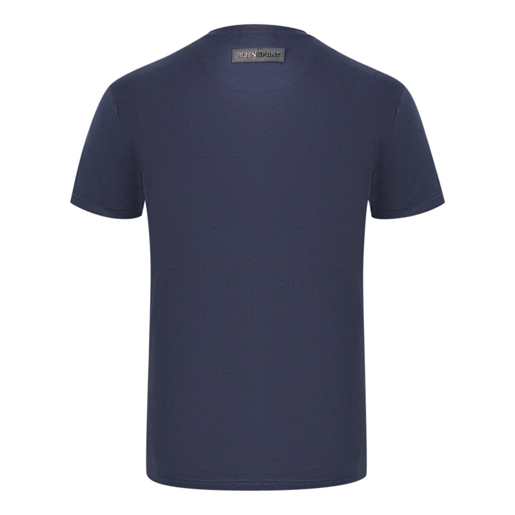 Plein Sport Brand Signature Logo Navy Blue T-Shirt S