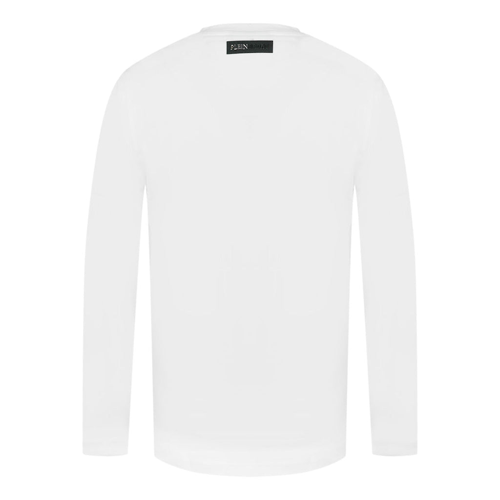 Plein Sport Bold Split Logo White Long Sleeved T-Shirt S