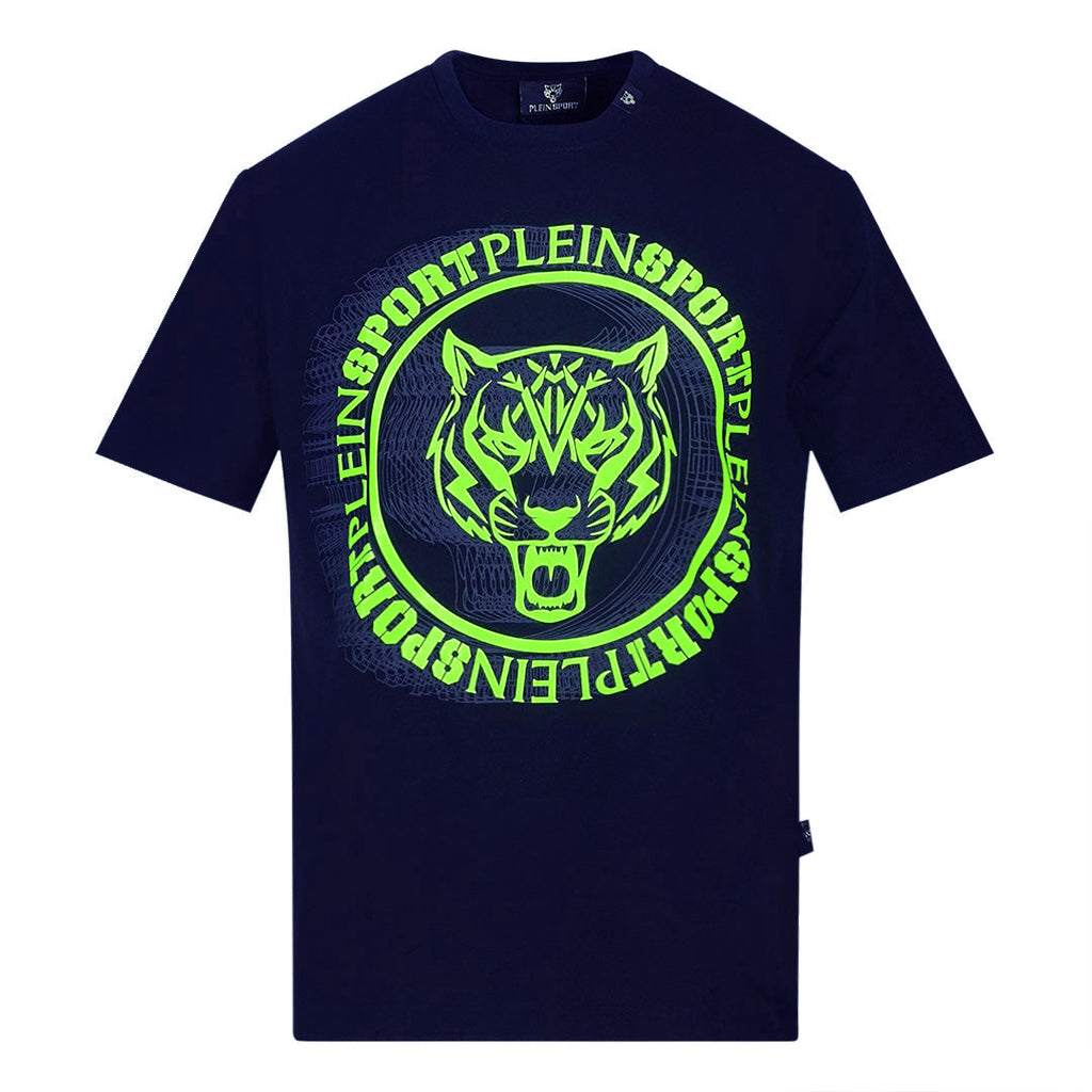 Plein Sport Scribble Layer Logo Navy Blue T-Shirt S