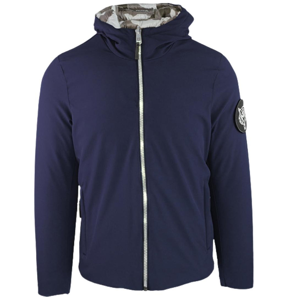 Plein Sport Padded Signature Logo Navy Jacket - Nova Clothing