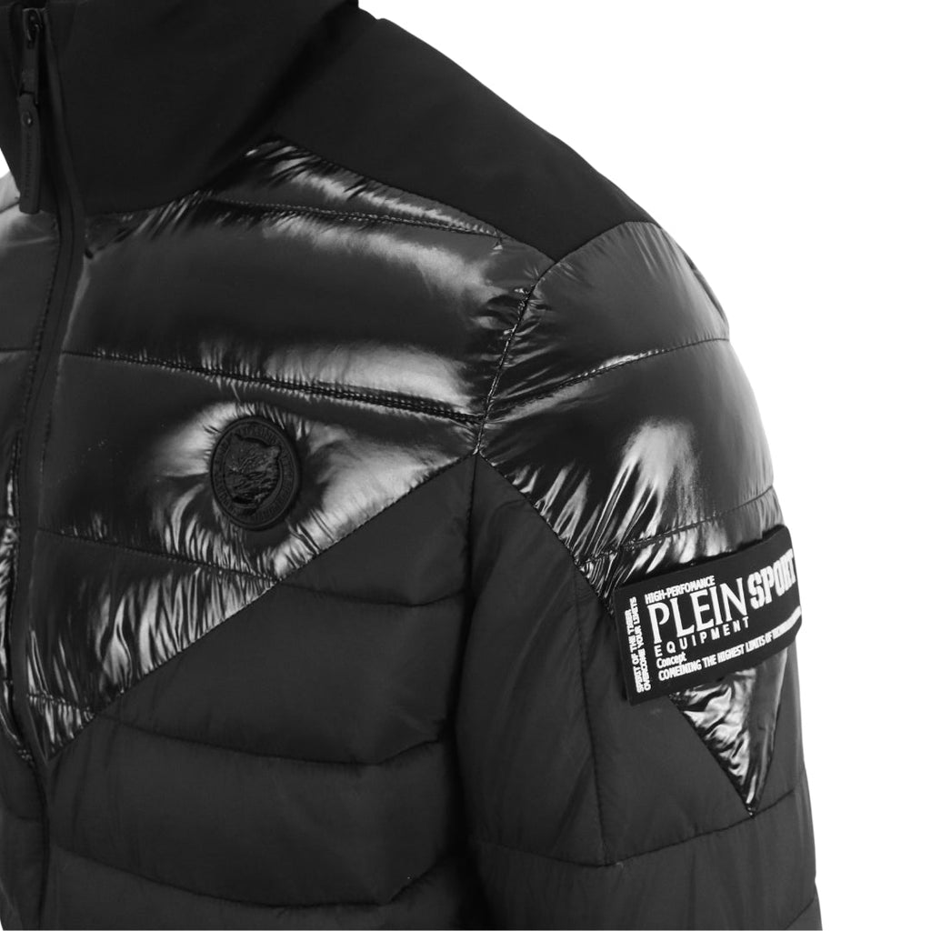 Plein Sport Plain Quilted Black Jacket - Style Centre Wholesale