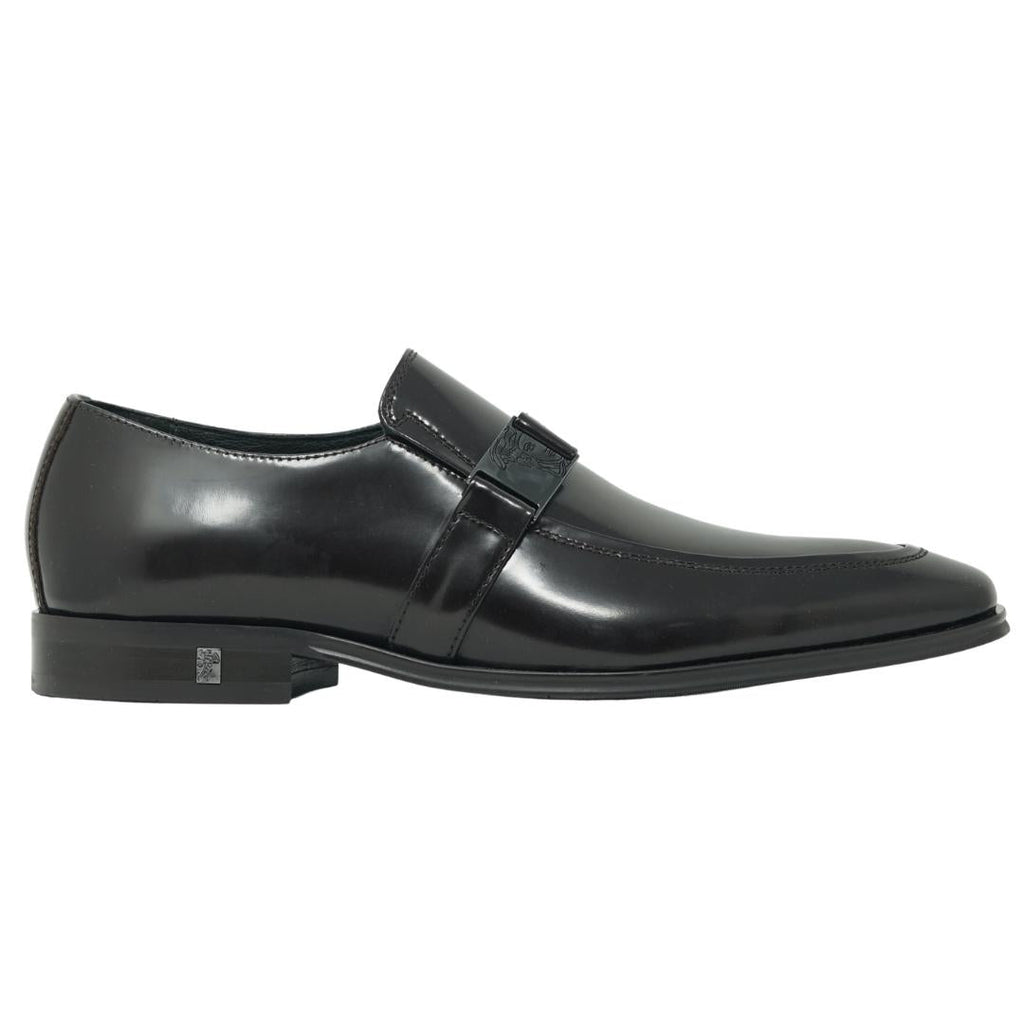 Versace Collection Buckle Logo Leather Brown Shoes - Nova Clothing