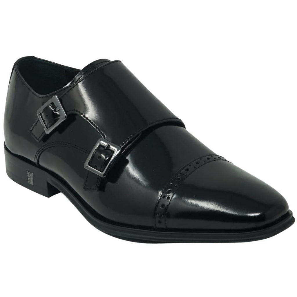 Versace Collection Monk Leather Black Shoes - Nova Clothing